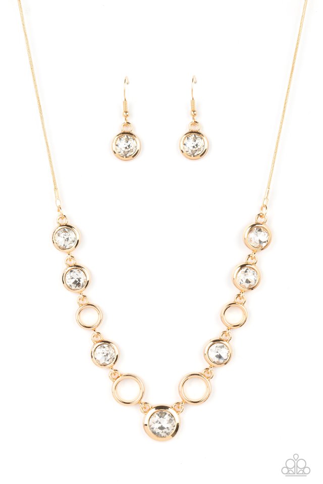 Elegantly Elite - Gold - Paparazzi Necklace Image