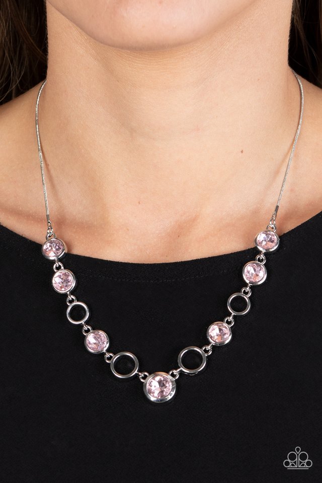 Elegantly Elite - Pink - Paparazzi Necklace Image