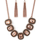 Iced Iron - Copper - Paparazzi Necklace Image