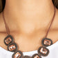 Iced Iron - Copper - Paparazzi Necklace Image