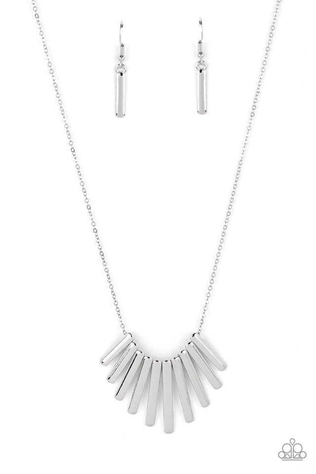 Leading MANE - Silver - Paparazzi Necklace Image