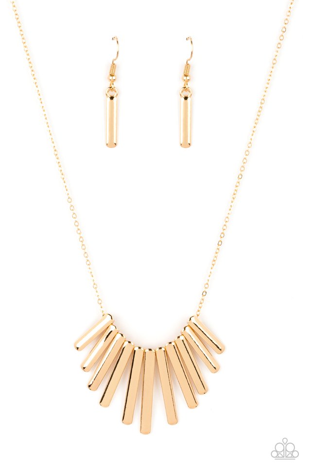 Leading MANE - Gold - Paparazzi Necklace Image