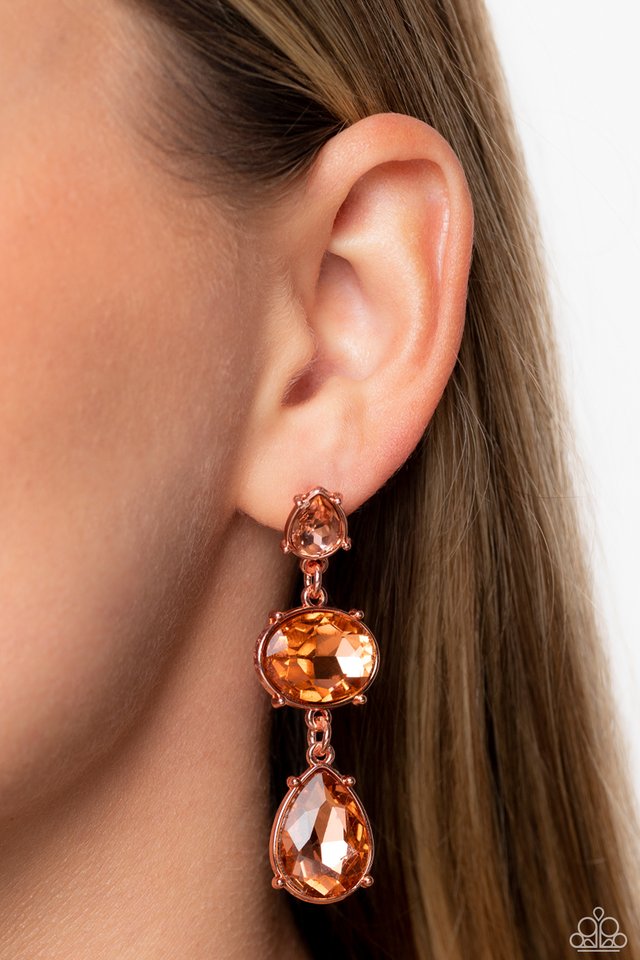 Royal Appeal - Copper - Paparazzi Earring Image