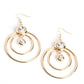 Dapperly Deluxe - Gold - Paparazzi Earring Image