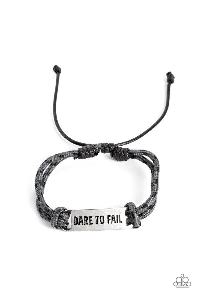 Dare to Fail - Silver - Paparazzi Bracelet Image