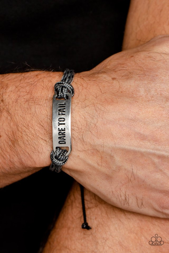 Dare to Fail - Silver - Paparazzi Bracelet Image