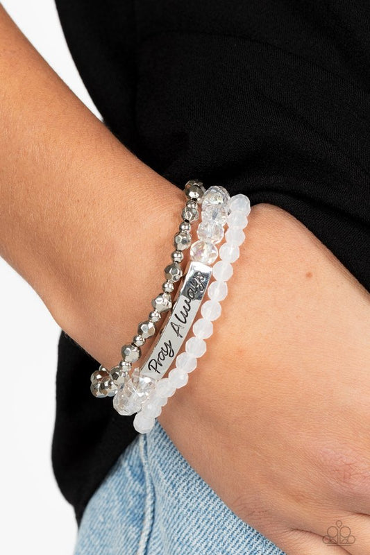 Pray Always - White - Paparazzi Bracelet Image