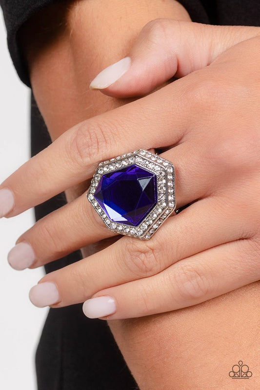 Smoldering Sass - Blue - Paparazzi Ring Image