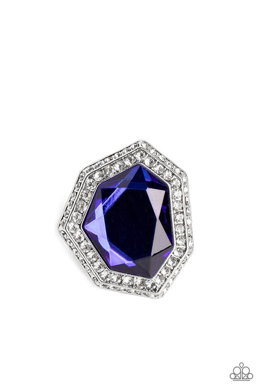 Smoldering Sass - Blue - Paparazzi Ring Image