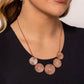 Medaled Mosaic - Copper - Paparazzi Necklace Image