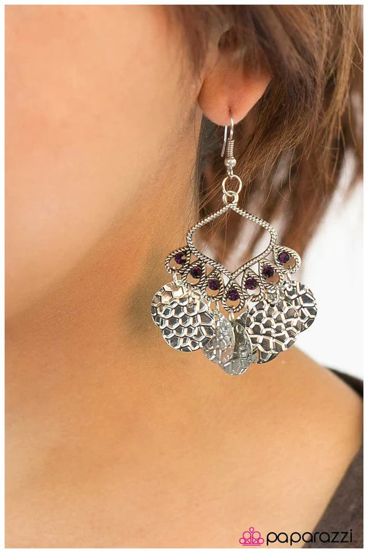 Paparazzi Earring ~ Desert Gypsy - Purple