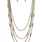 Metallic Monarch - Brass - Paparazzi Necklace Image