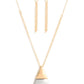 Posh Pyramid - Gold - Paparazzi Necklace Image