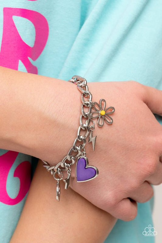 Turn Up the Charm - Purple - Paparazzi Bracelet Image