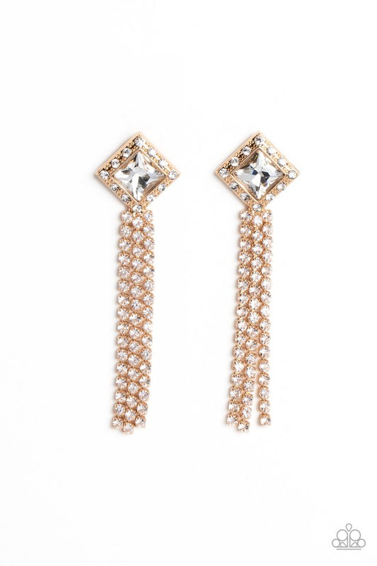 Seasonal Sparkle - Gold - Paparazzi Earring Image