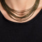 Cascading Chains - Brass - Paparazzi Necklace Image
