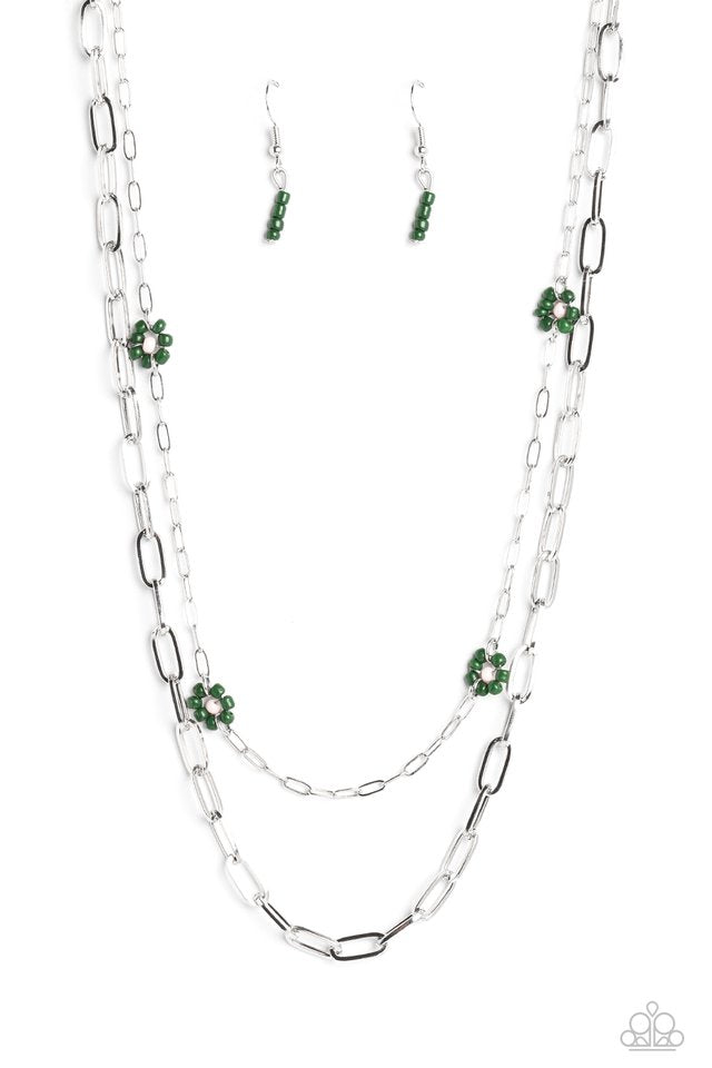 Bold Buds - Green - Paparazzi Necklace Image