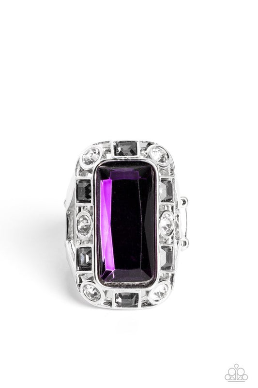 Radiant Rhinestones - Purple - Paparazzi Ring Image