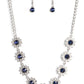 Blooming Brilliance - Blue - Paparazzi Necklace Image