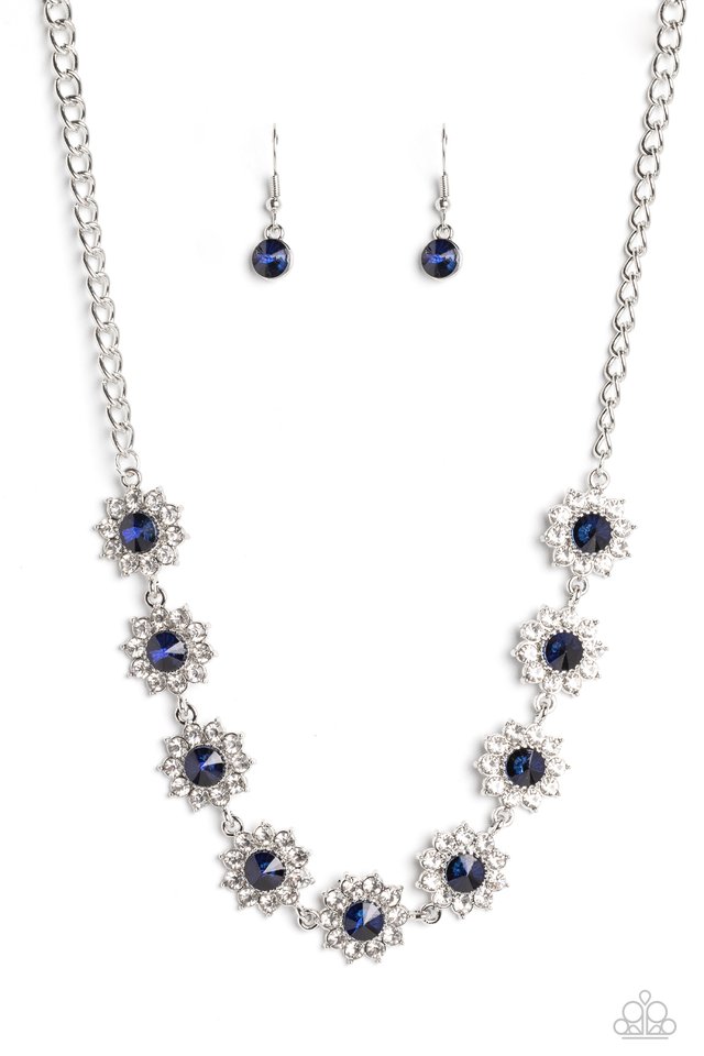 Blooming Brilliance - Blue - Paparazzi Necklace Image