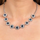 Blooming Brilliance - Blue - Paparazzi Necklace Image