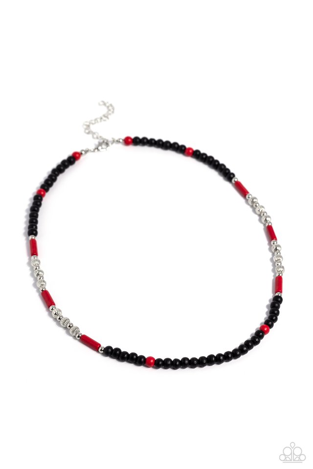 Volcanic Valiance - Red - Paparazzi Necklace Image