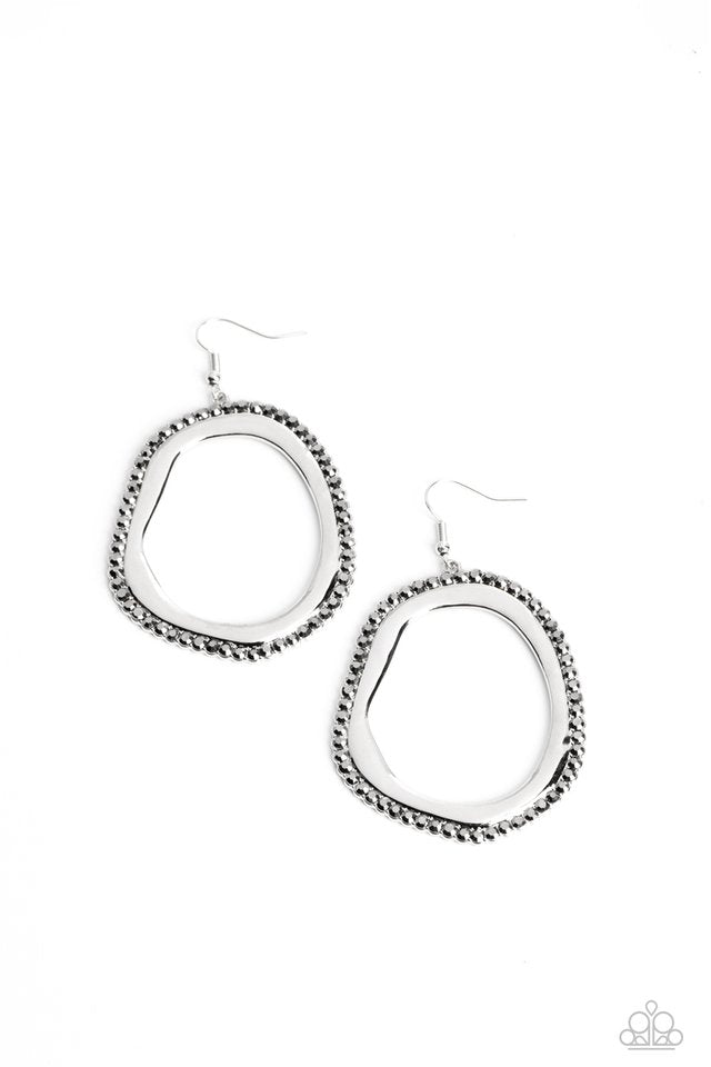 Scintillating Shareholder - Silver - Paparazzi Earring Image