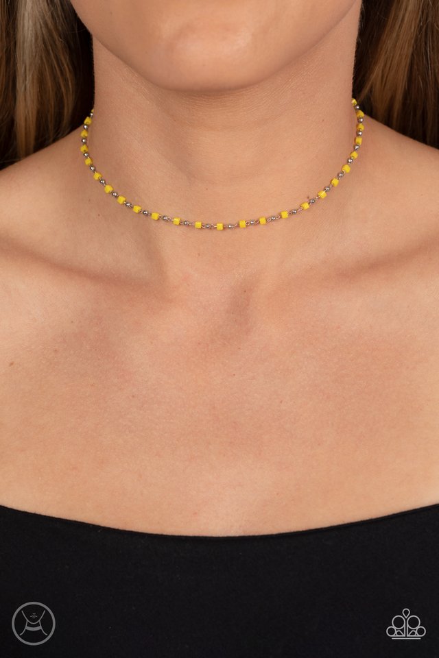 Neon Lights - Yellow - Paparazzi Necklace Image