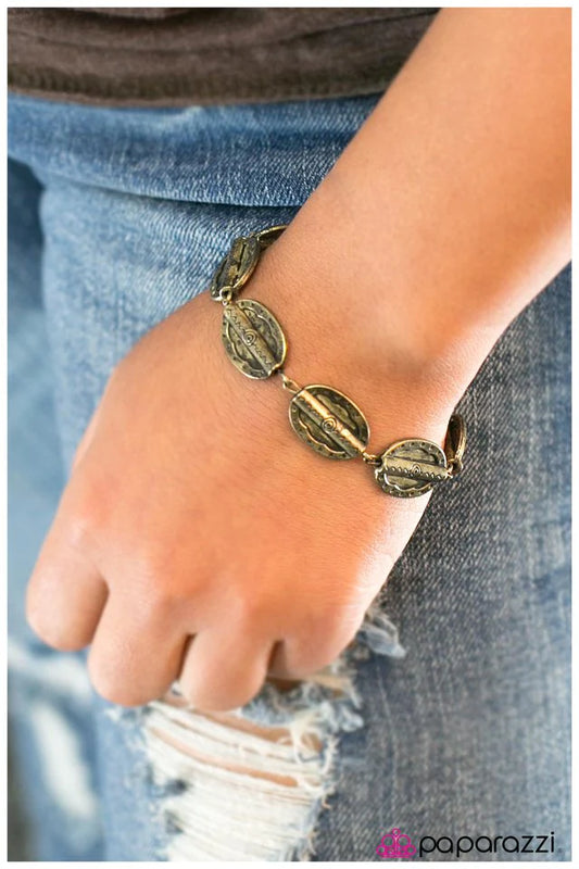 Paparazzi Bracelet ~ Incan Inspiration - Brass