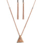 Posh Pyramid - Copper - Paparazzi Necklace Image