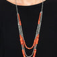 Newly Neverland - Orange - Paparazzi Necklace Image