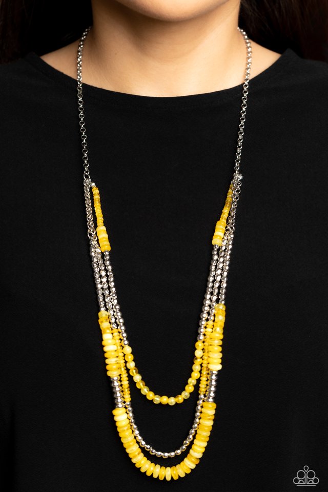 Newly Neverland - Yellow - Paparazzi Necklace Image