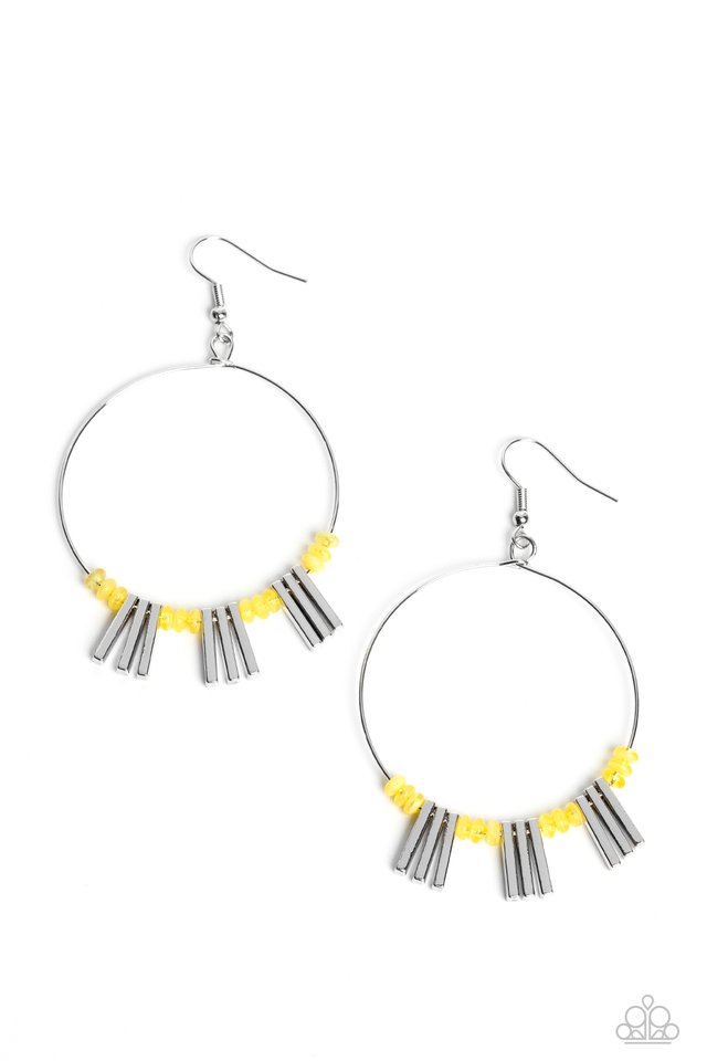 Luxe Lagoon - Yellow - Paparazzi Earring Image