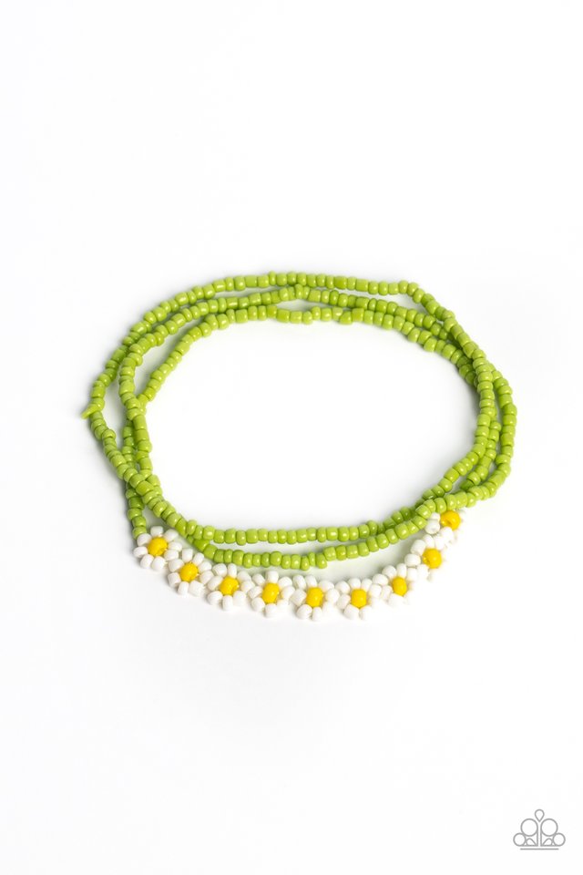 Buzzworthy Botanicals - White - Paparazzi Bracelet Image