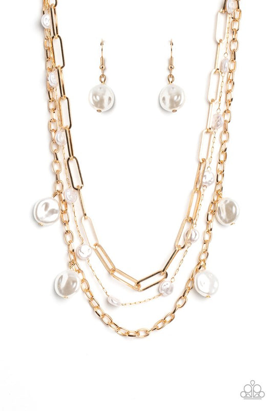 Blissful Ballad - Gold - Paparazzi Necklace Image