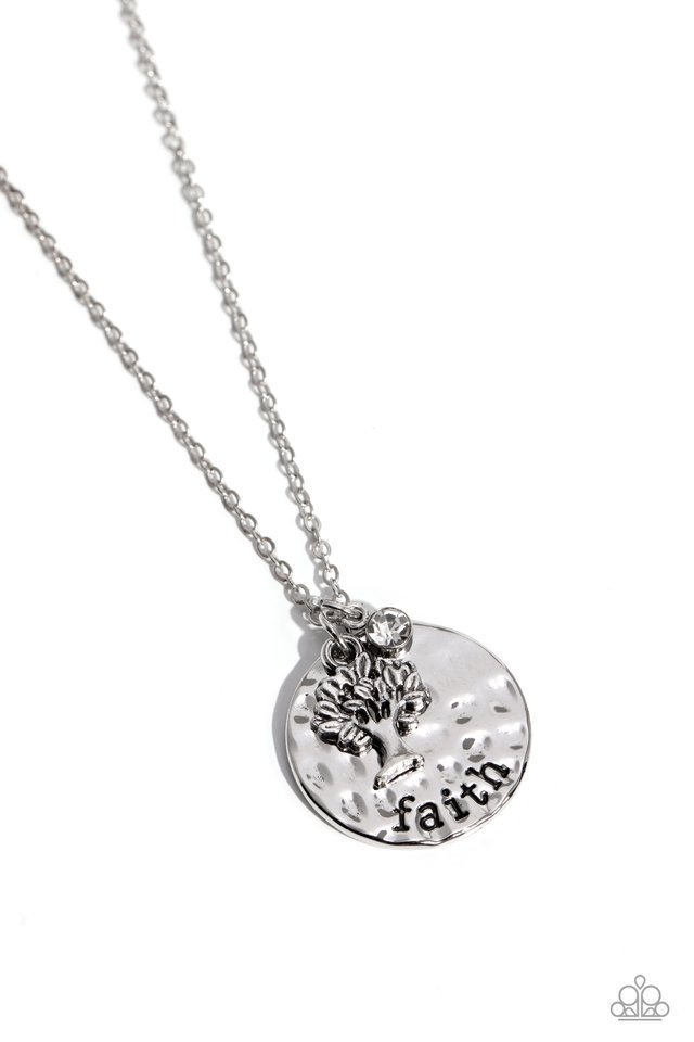 Flourishing Faith - White - Paparazzi Necklace Image