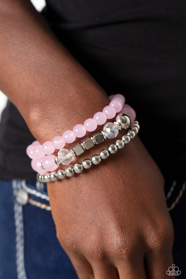 CUBE Your Enthusiasm - Pink - Paparazzi Bracelet Image