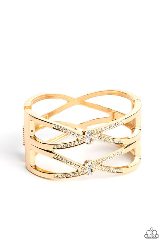 Entrancing Etiquette - Gold - Paparazzi Bracelet Image