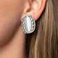 Shimmery Statement - White - Paparazzi Earring Image