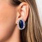 Shimmery Statement - Blue - Paparazzi Earring Image