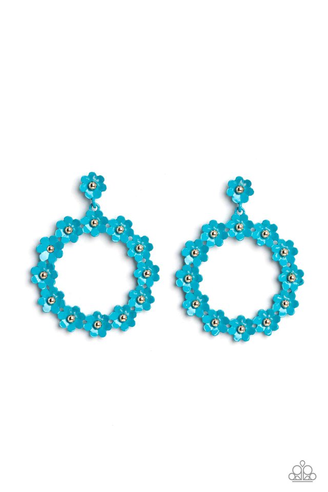 Daisy Meadows - Blue - Paparazzi Earring Image