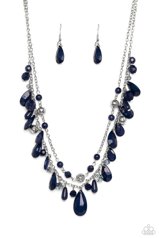 Flirty Flood - Blue - Paparazzi Necklace Image