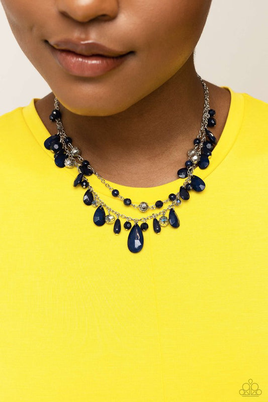 Flirty Flood - Blue - Paparazzi Necklace Image