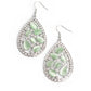 Cats Eye Class - Green - Paparazzi Earring Image