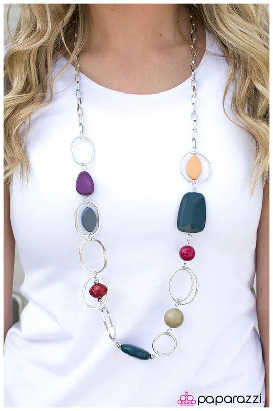 Collar Paparazzi ~ Geo Queen - Multicolor