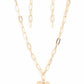 Mama Cant Buy You Love - Gold - Paparazzi Necklace Image