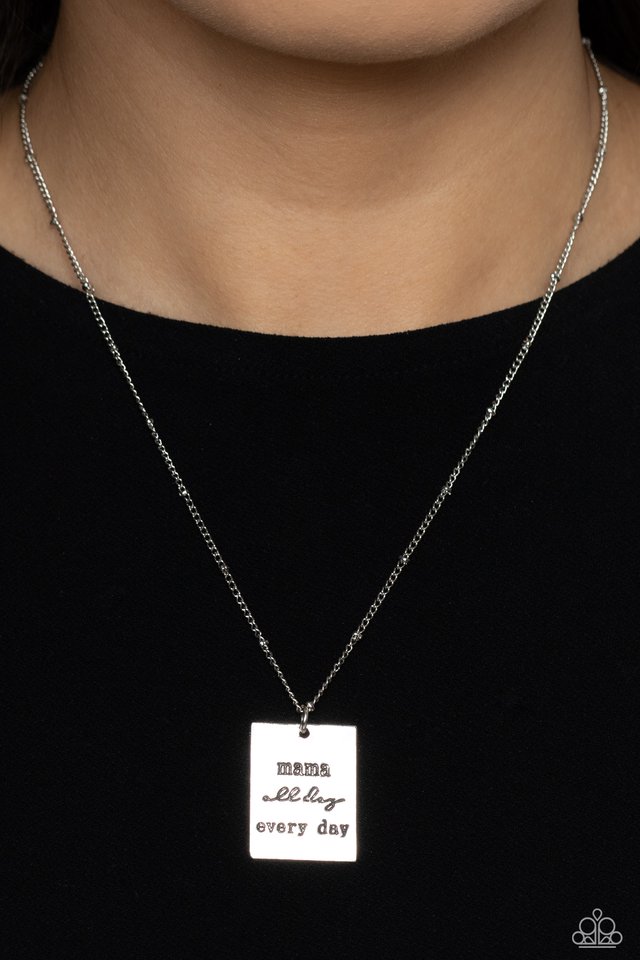 Mama MVP - Silver - Paparazzi Necklace Image