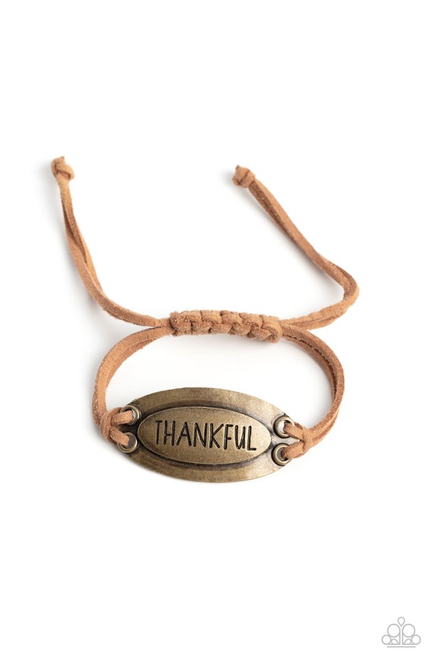 Thankful Tidings - Brass - Paparazzi Bracelet Image