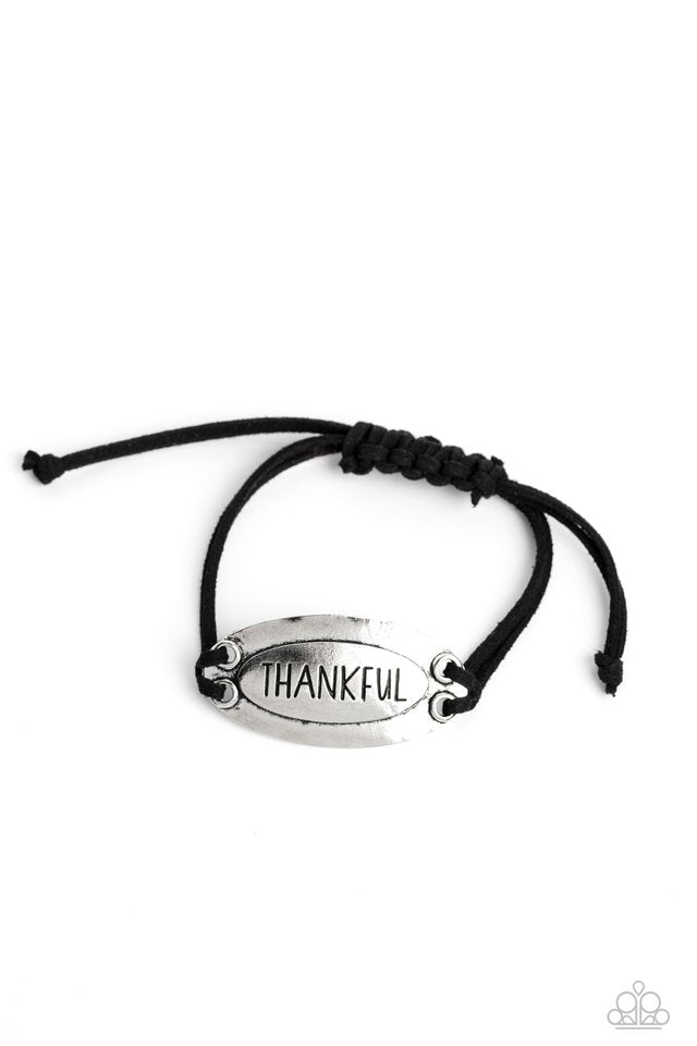 Thankful Tidings - Black - Paparazzi Bracelet Image