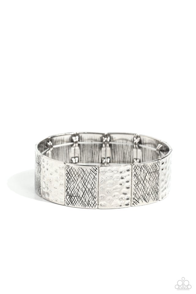 Textured Traveler - Silver - Paparazzi Bracelet Image